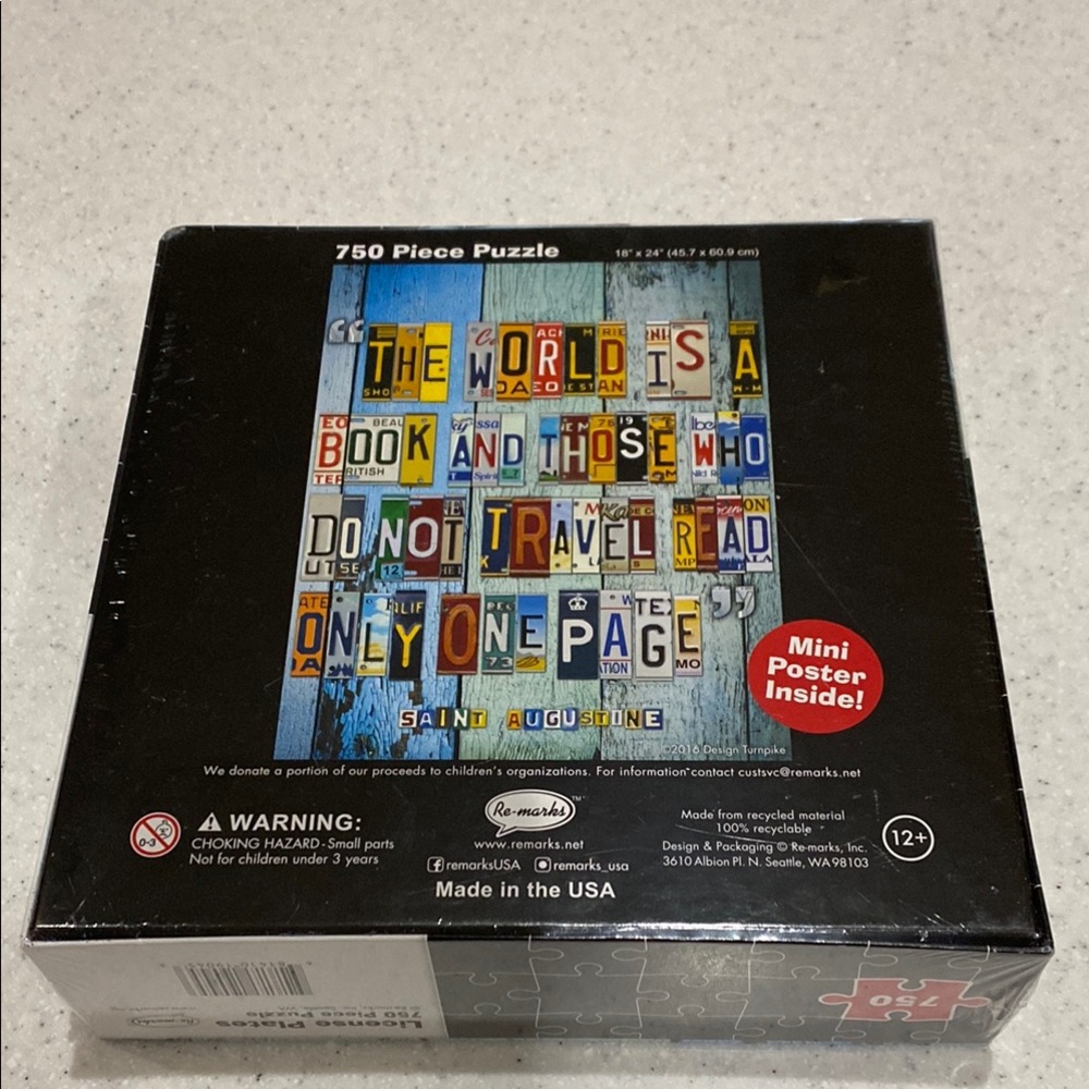 License Plate Puzzle - 750 Pieces - Picture 2 of 3